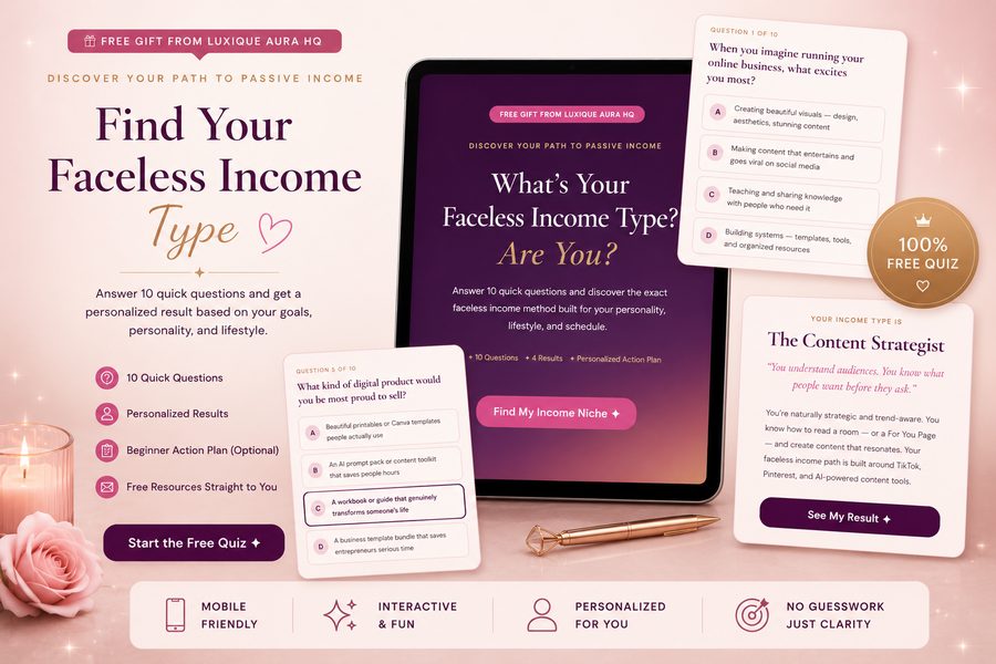 Faceless Income Niche Match Quiz